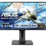 ASUS VG258QR Gaming Monitor 24.5 inch Full HD, 0.5ms*, 165Hz, G-SYNC Compatible, Adaptive Sync
