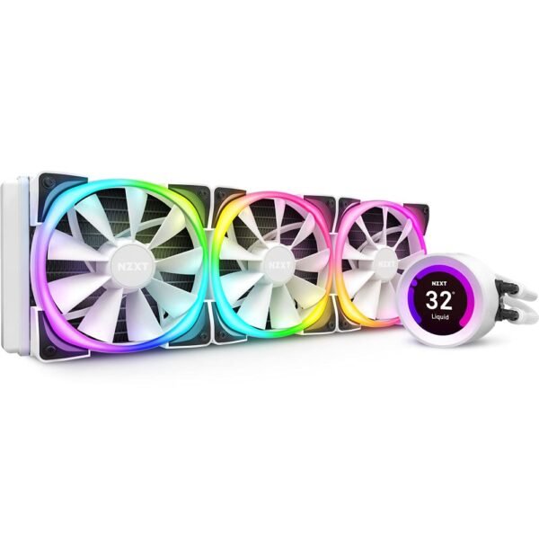 NZXT Kraken Z73 RGB 360mm White Liquid Cooler with LCD Display RL-KRZ73-RW