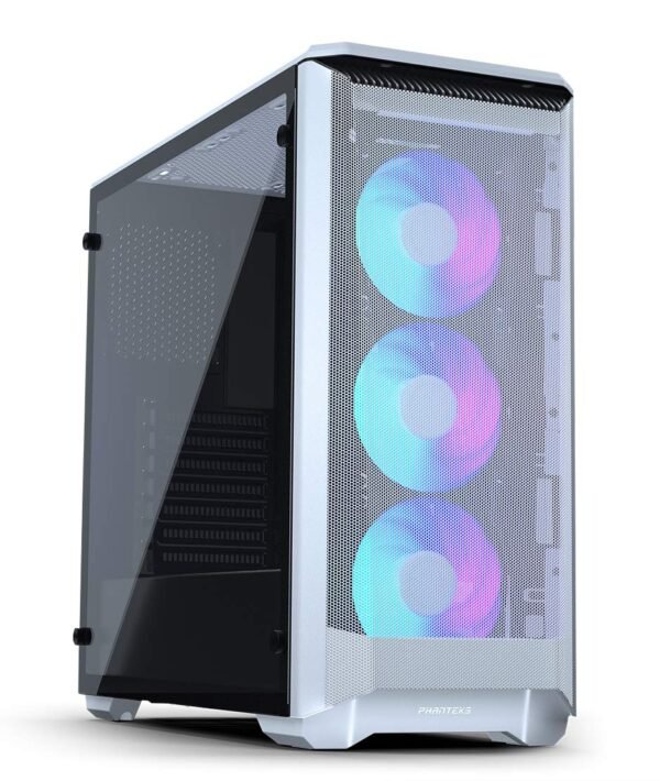 Phanteks Eclipse P400A DRGB (E-ATX) Mid Tower Cabinet – With Tempered Glass Side Panel And Digital RGB Controller (Glacier White) PH-EC400ATG_DWT01