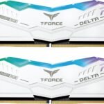 TeamGroup T-Force Delta RGB 32GB (2x16GB) DDR5 White Memory FF4D532G6400HC40BDC01