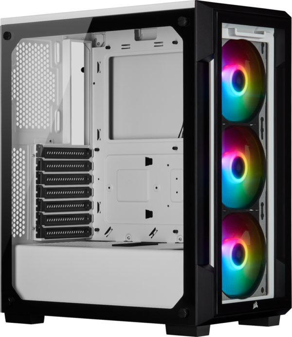 Corsair iCUE 220T RGB Tempered Glass Mid-Tower Smart Case White CC-9011191-WW