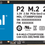 Crucial 2TB P2 NVMe PCIe M.2 Internal SSD CT2000P2SSD8
