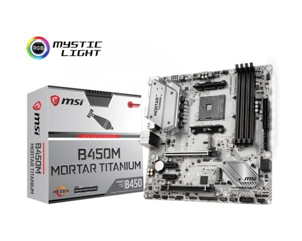 MSI B450M Mortar Titanium m-ATX Gaming Motherboard